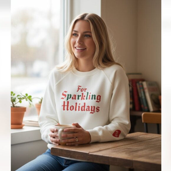 NWT Wildfox Sparkling Holidays Sweatshirt Oversized Small - Picture 2 of 13